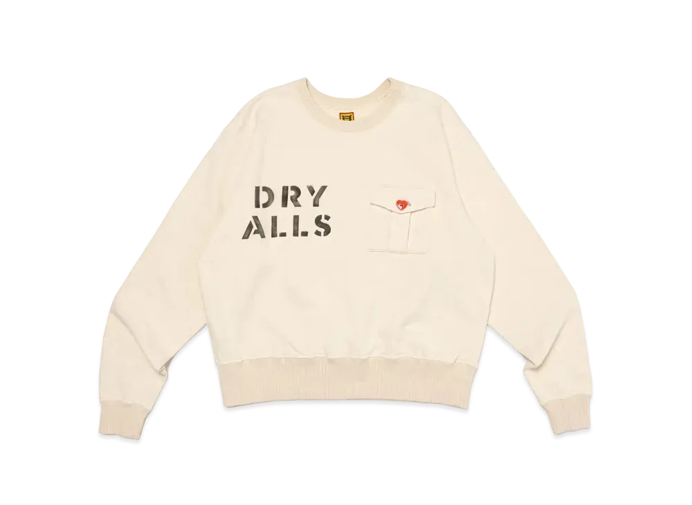 HUMAN MADE Cropped Military Sweatshirt "White"