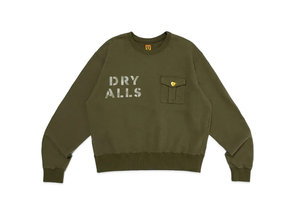 HUMAN MADE Cropped Military Sweatshirt "Olive Drab"