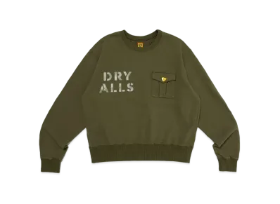 HUMAN MADE Cropped Military Sweatshirt "Olive Drab"