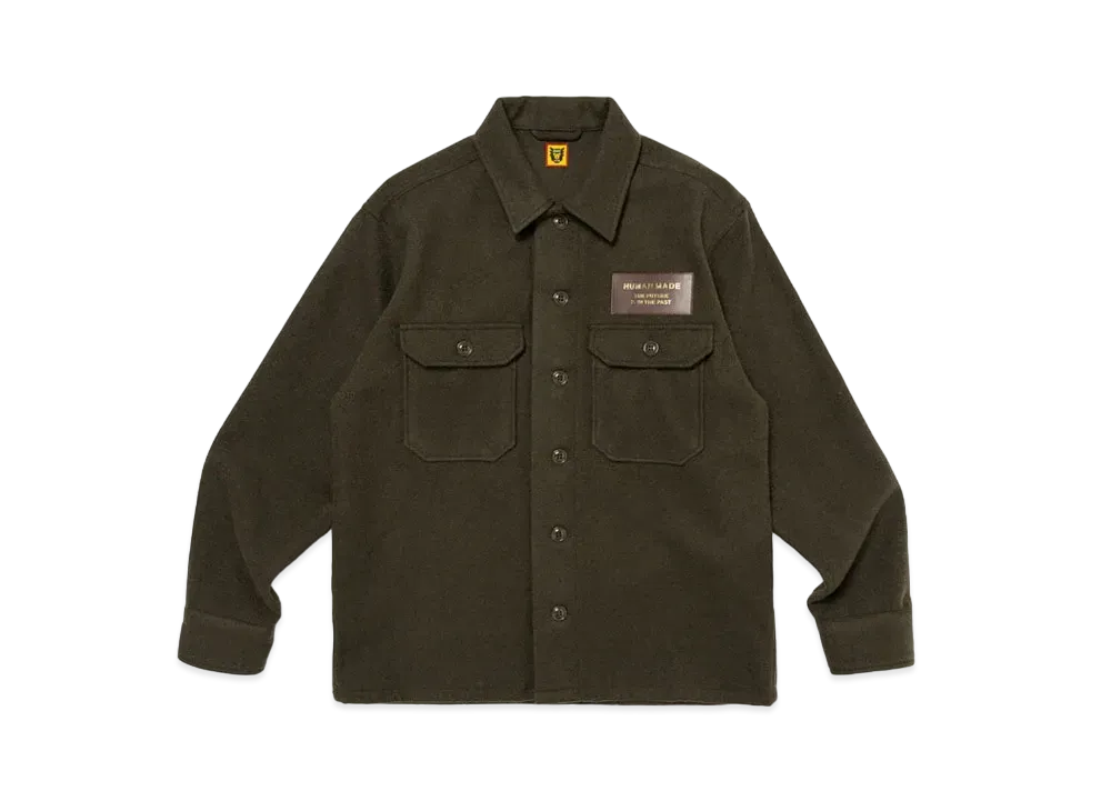 HUMAN MADE Wool CPO Shirts "Olive Drab"
