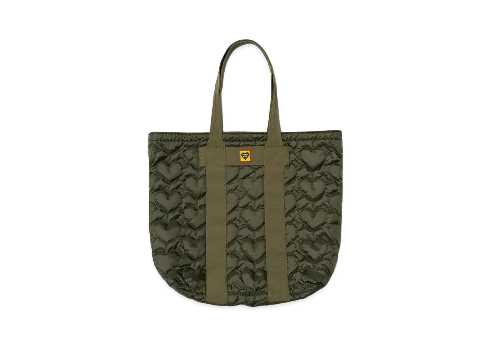 HUMAN MADE Heart Quilting Tote "Olive Drab"