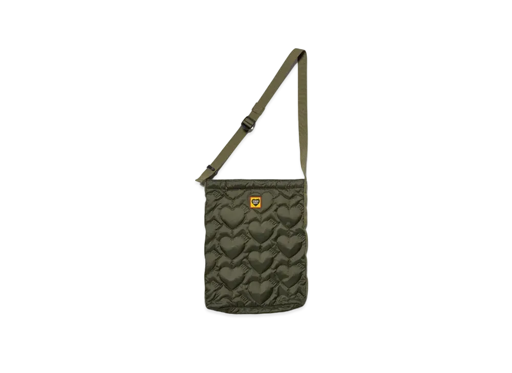 HUMAN MADE Heart Quilting Shoulder Bag "Olive Drab"
