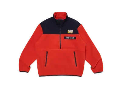 HUMAN MADE Fleece Half- Zip Jacket "Red"