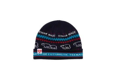 HUMAN MADE Jacquard Beanie "Navy"