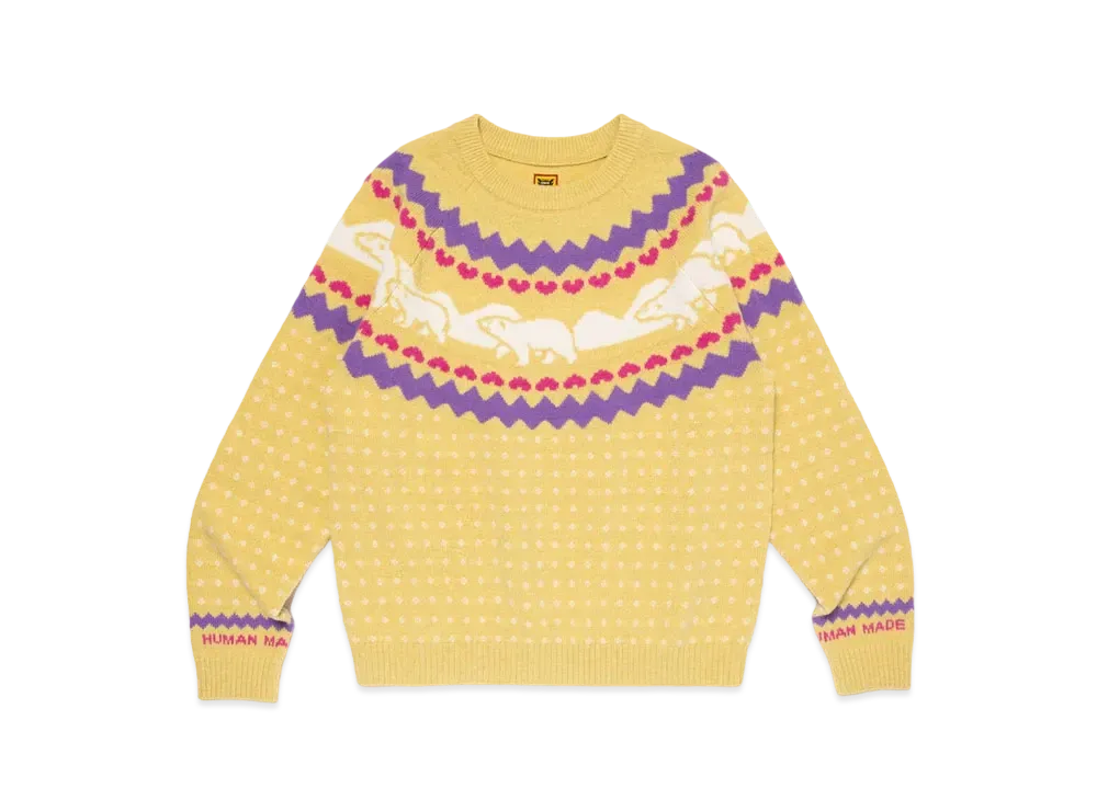 HUMAN MADE Nordic Jacqurd Knit Sweater "Yellow"