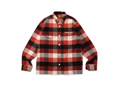 HUMAN MADE Wool Beaverblock Check Shirt "Red"
