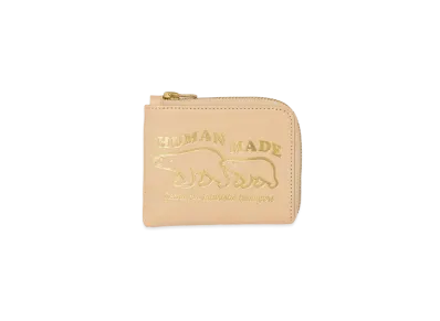 HUMAN MADE Leather Zip Wallet "Beige"