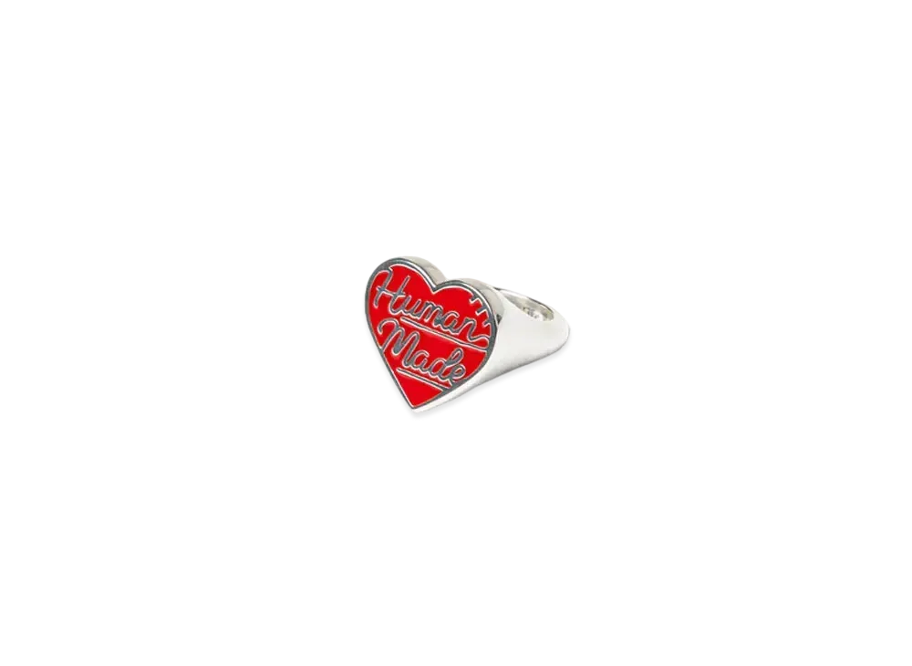 HUMAN MADE Heart Silver Ring "Red"