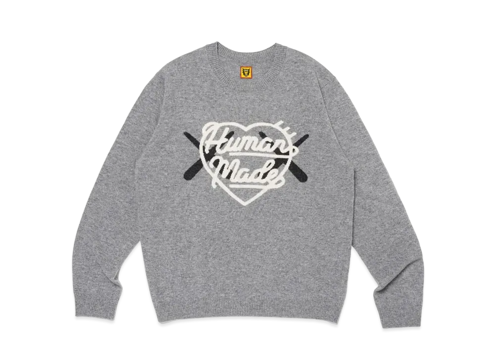 HUMAN MADE x KAWS Made Knit Sweater "Gray"