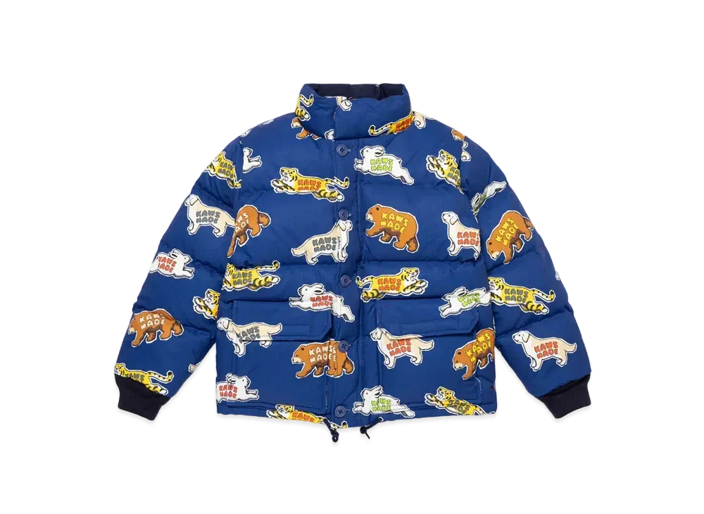 HUMAN MADE x KAWS Made Down Jacket Kids "Navy"