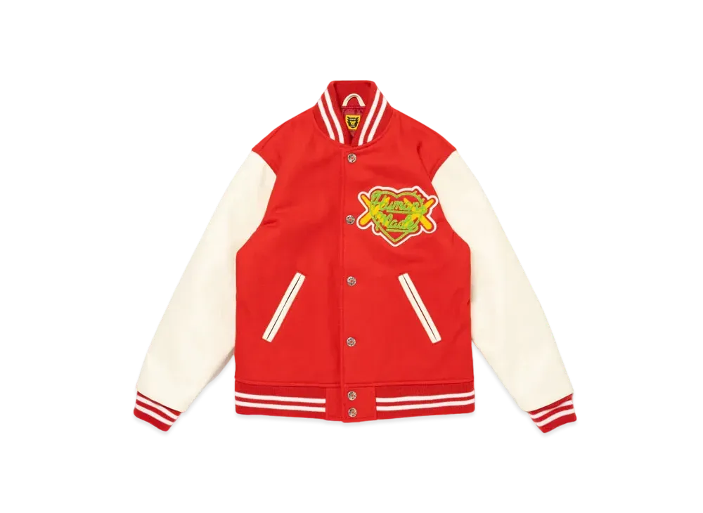 HUMAN MADE x KAWS Made Varsity Jacket Kids "Red"