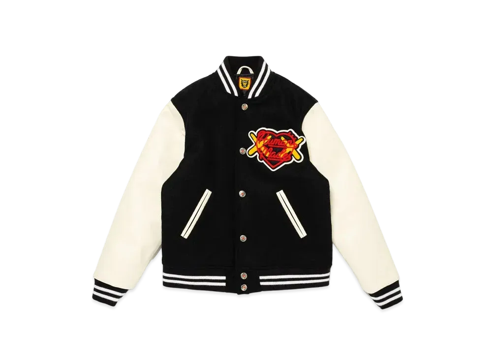 HUMAN MADE x KAWS Made Varsity Jacket Kids "Black"