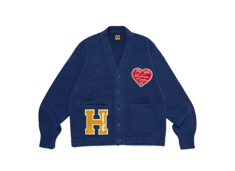 HUMAN MADE Low Gauge Knit Cardigan "Blue"