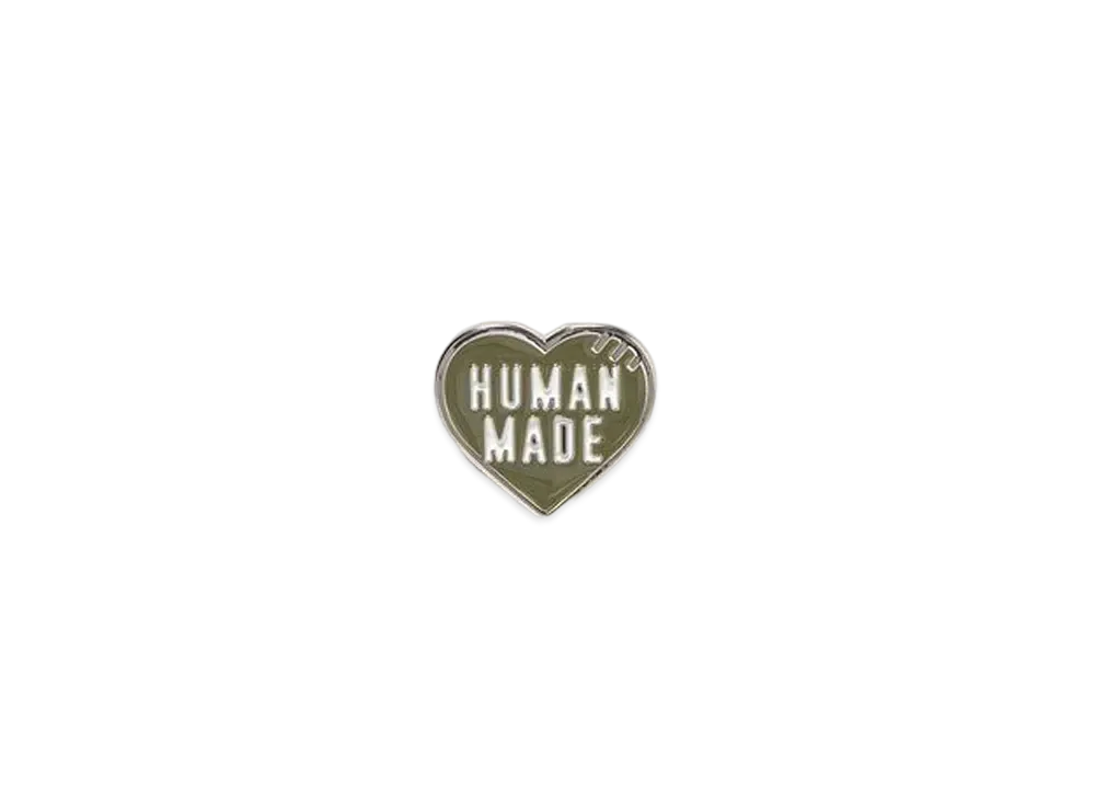 HUMAN MADE Heart Pins "Olive Drab"