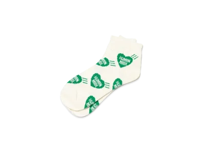 HUMAN MADE Heart Short Socks "Green"