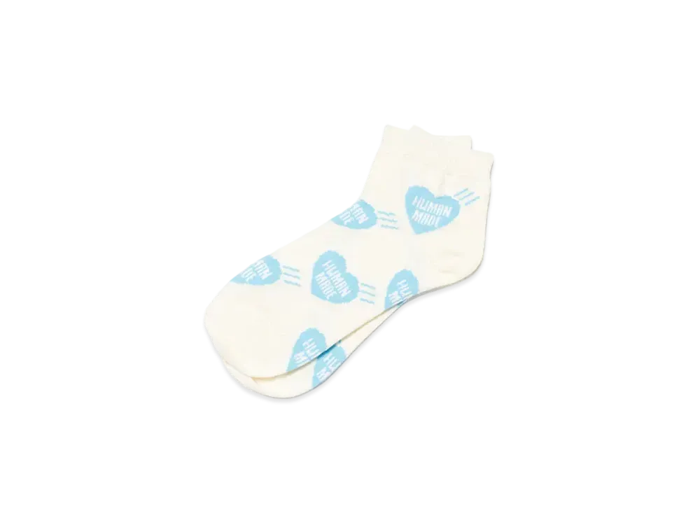HUMAN MADE Heart Short Socks "Blue"