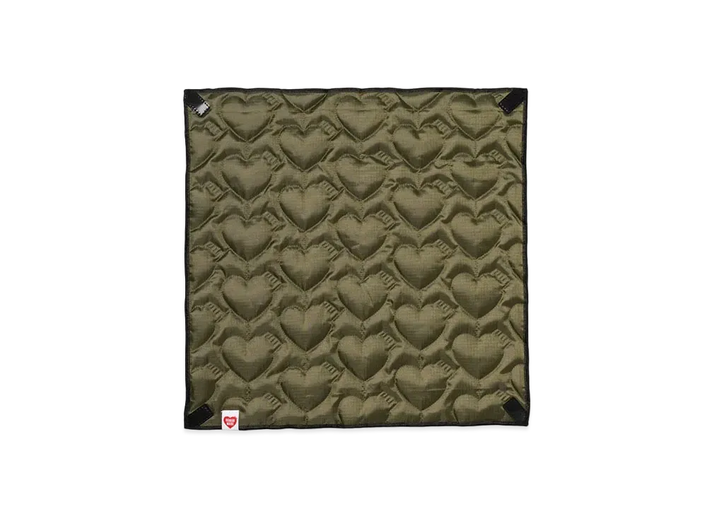 HUMAN MADE Heart Quilt Wrap Cloth Large "Olive Drab"