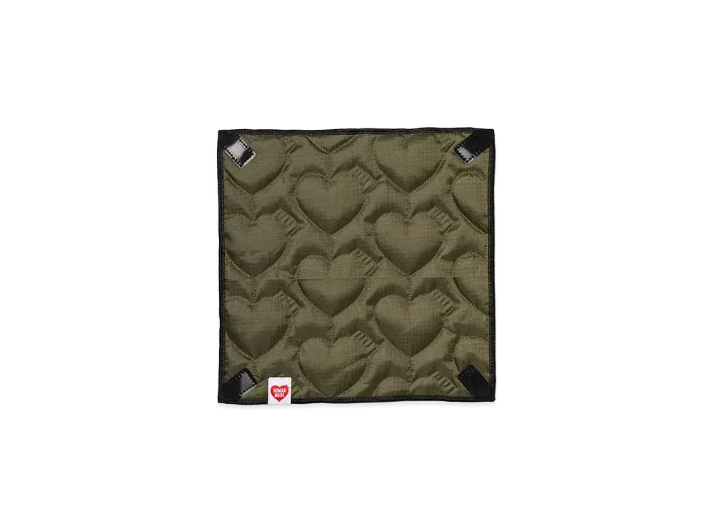HUMAN MADE Heart Quilt Wrap Cloth Small "Olive Drab"