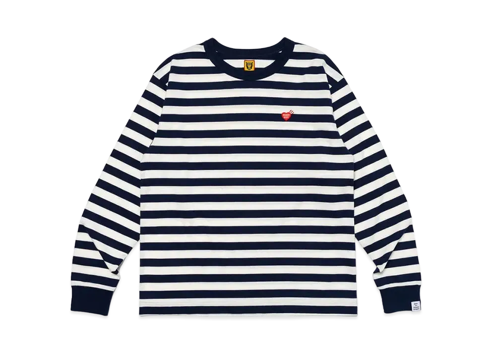 HUMAN MADE Striped L/S T-Shirt "White"