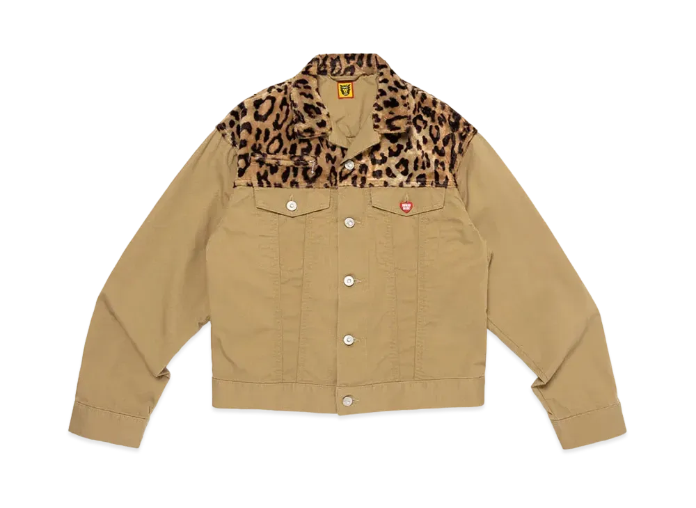 HUMAN MADE Leopard Denim Work Jacket "Beige"