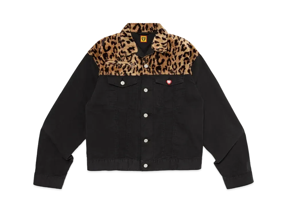 HUMAN MADE Leopard Denim Work Jacket "Black"