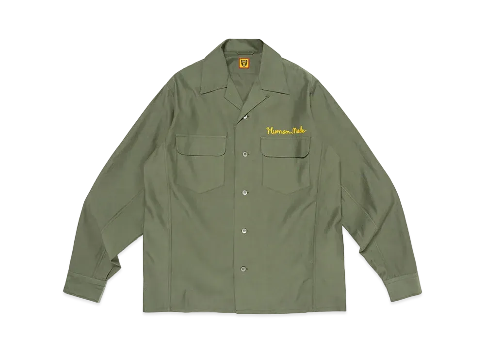 HUMAN MADE Open Collar Shirt "Green"