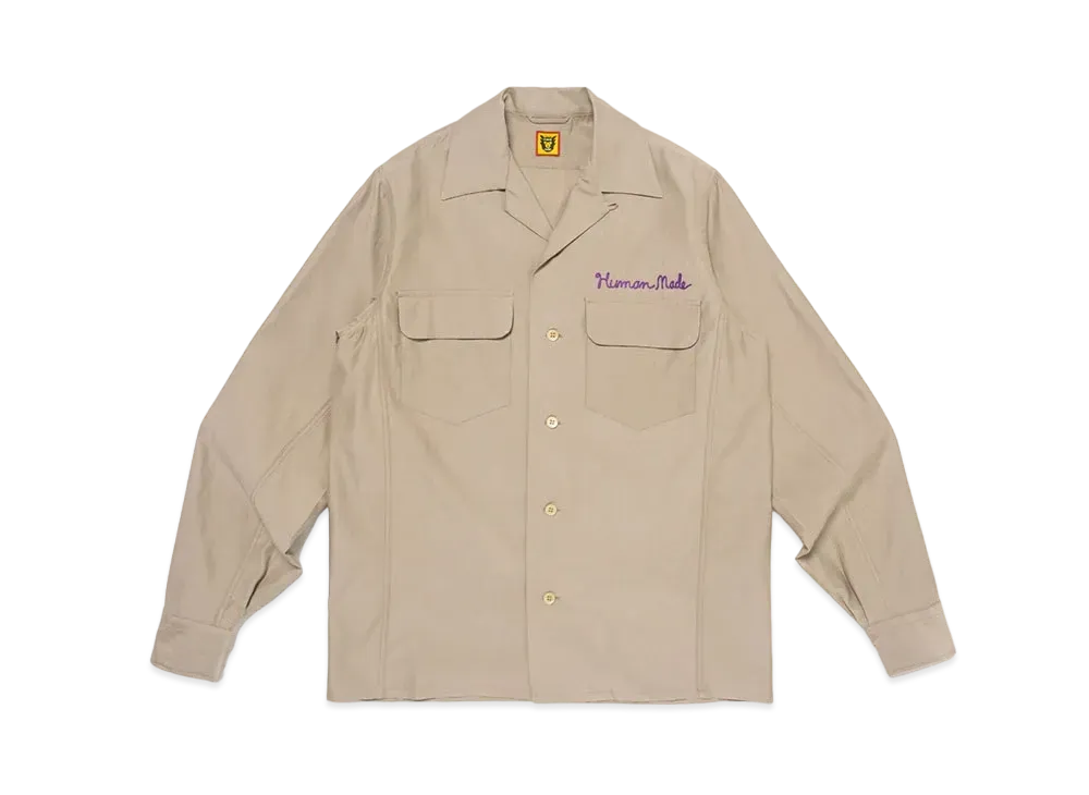 HUMAN MADE Open Collar Shirt "Beige"