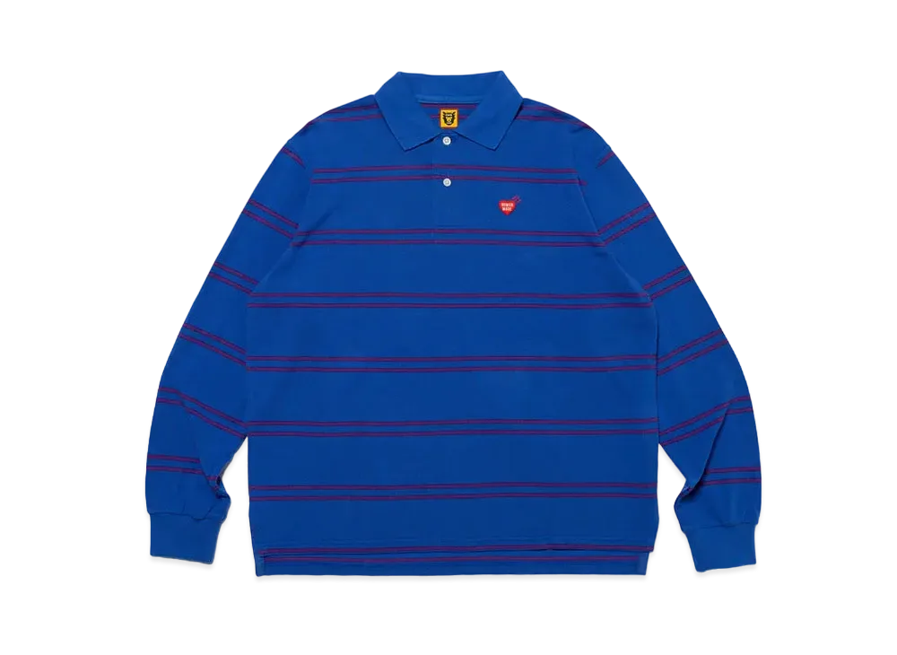 HUMAN MADE L/S Polo Shirt "Blue"