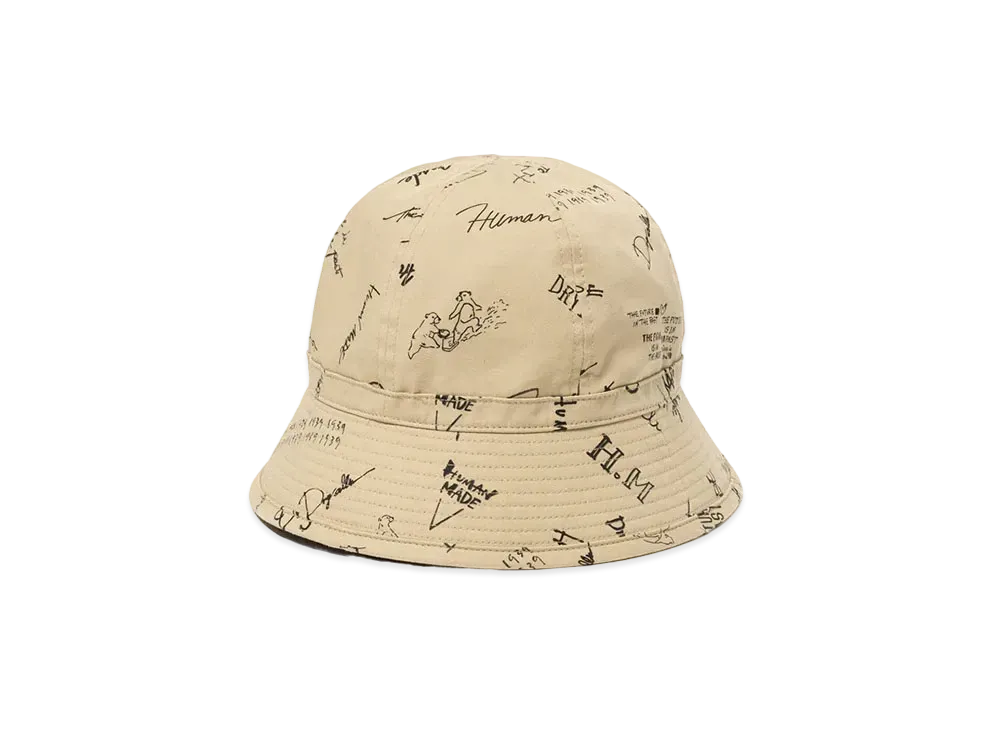 HUMAN MADE Printed Bucket Hat "Beige"
