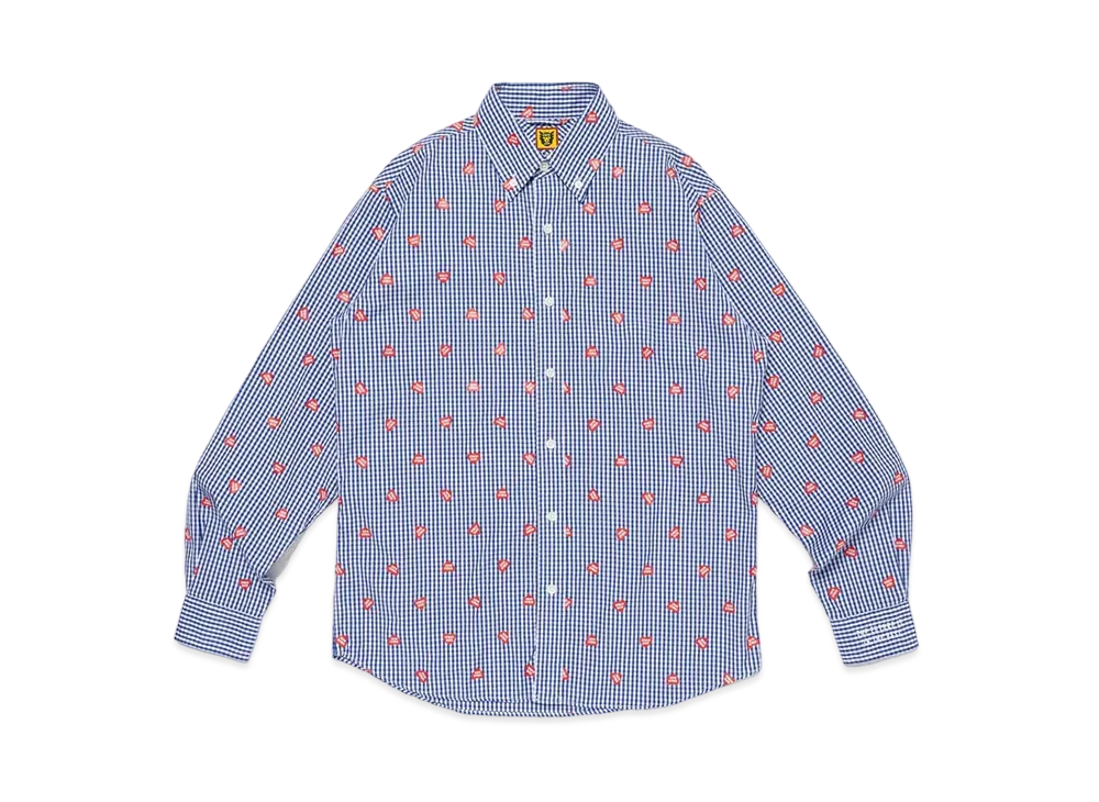 HUMAN MADE Heart Gingham Check Shirt "Blue"