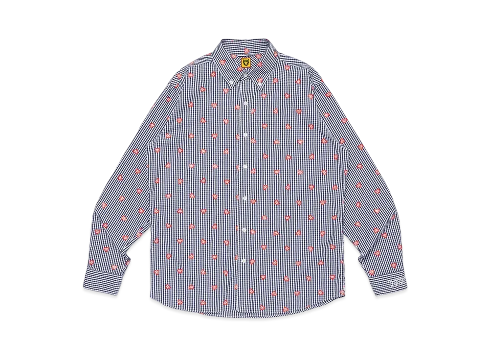 HUMAN MADE Heart Gingham Check Shirt "Navy"