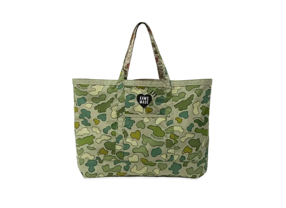 HUMAN MADE x KAWS Made Camo Tote Bag "Green"