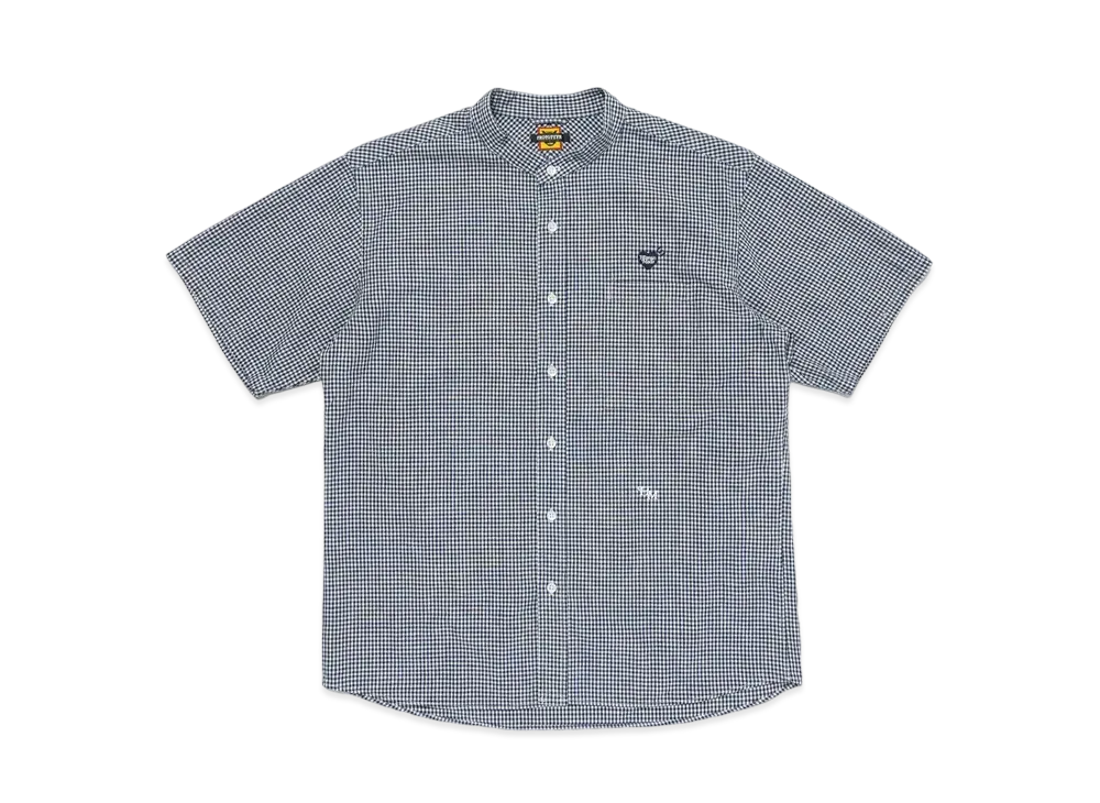 HUMAN MADE Stand Collar S/S Shirt "Blue"