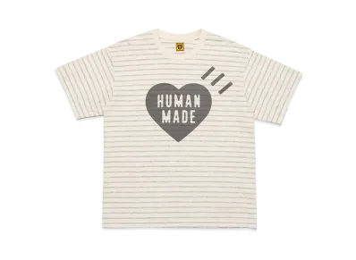 HUMAN MADE Striped Heart T-Shirt "Gray"