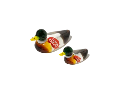 HUMAN MADE Duck Pair Glass Figurine "Clear"