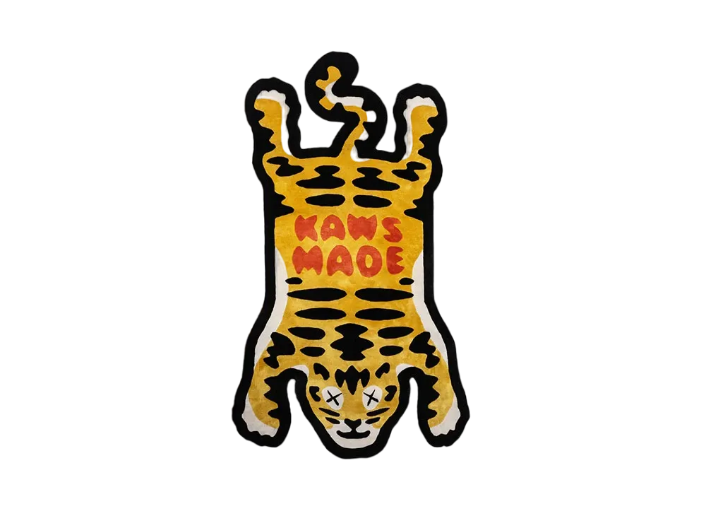 HUMAN MADE x KAWS Kaws Made Tiger Silk Rug "Yellow"