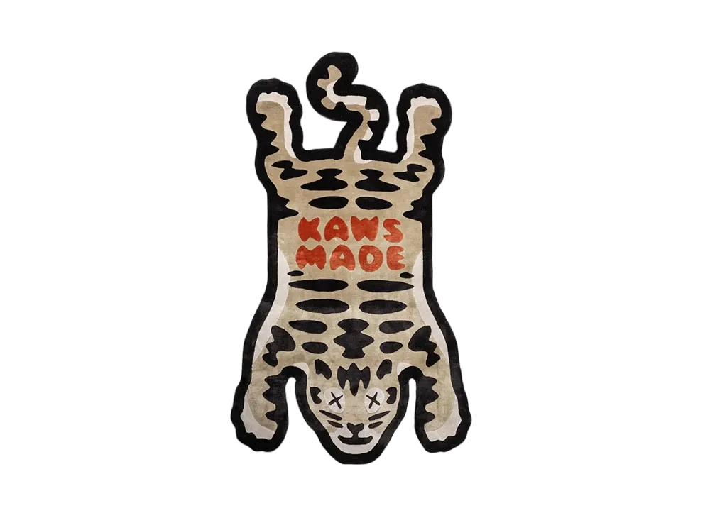 HUMAN MADE x KAWS Kaws Made Tiger Silk Rug "Gray"