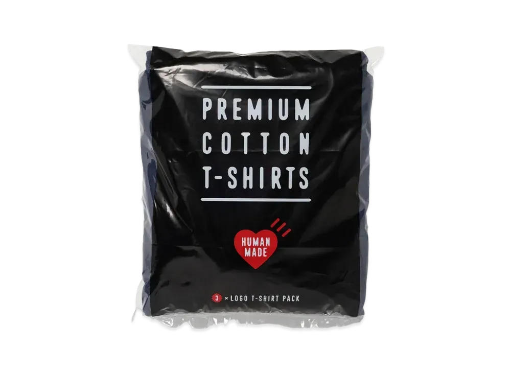 HUMAN MADE 3-Pack T-Shirt Set "Navy"