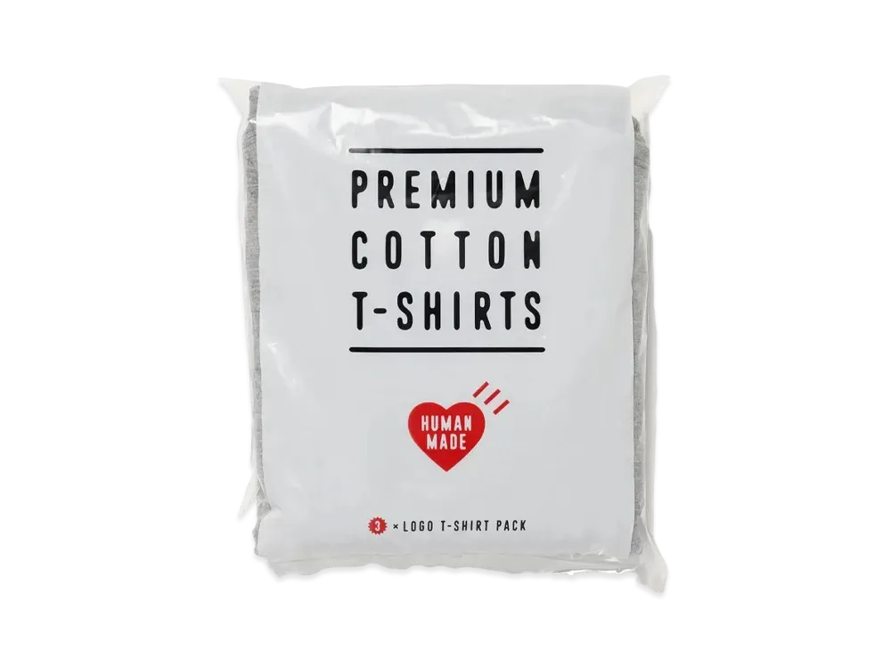 HUMAN MADE 3-Pack T-Shirt Set "Gray"