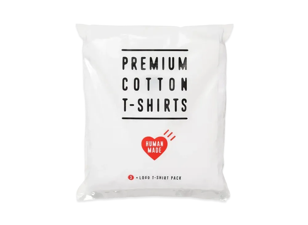 HUMAN MADE 3-Pack T-Shirt Set "White"