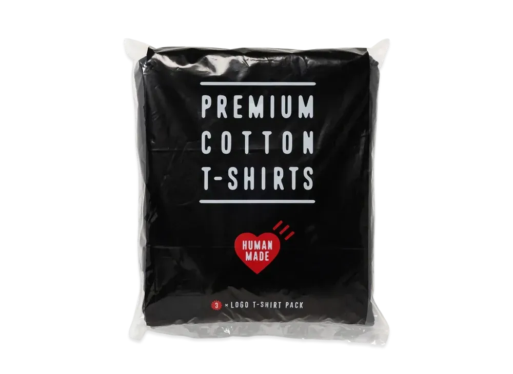 HUMAN MADE 3-Pack T-Shirt Set "Black"