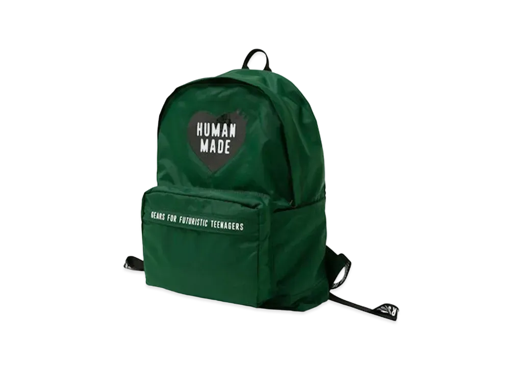 HUMAN MADE Nylon Heart Backpack "Green"