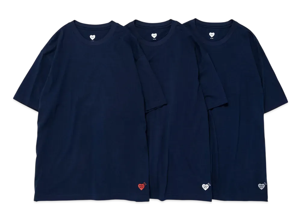 HUMAN MADE 3-Pack T-Shirt Set "Navy"