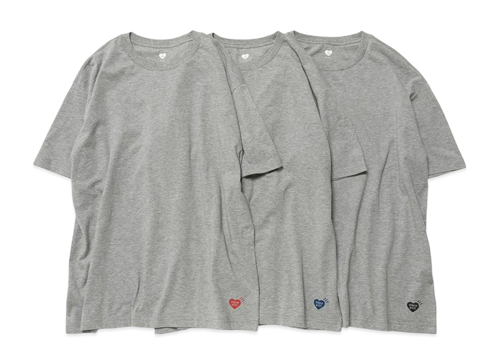 HUMAN MADE 3-Pack T-Shirt Set "Gray"
