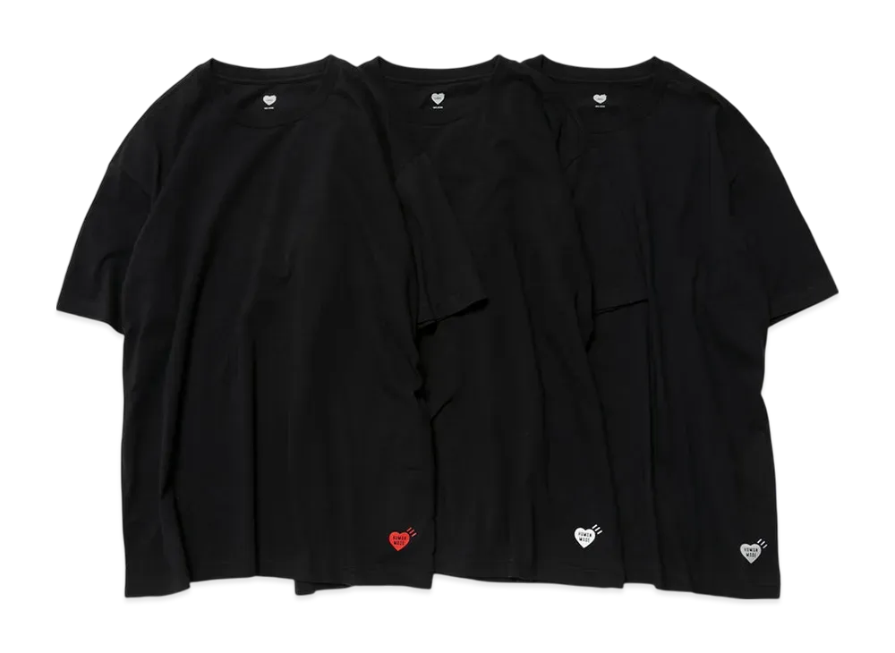 HUMAN MADE 3-Pack T-Shirt Set "Black"