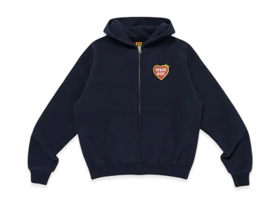HUMAN MADE Zip-Up Heart Hoodie "Navy"