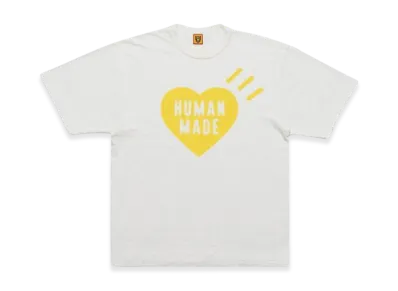HUMAN MADE Heart T-Shirt White Yellow Shinsaibashi Parco Store Exclusive "White/Yellow"