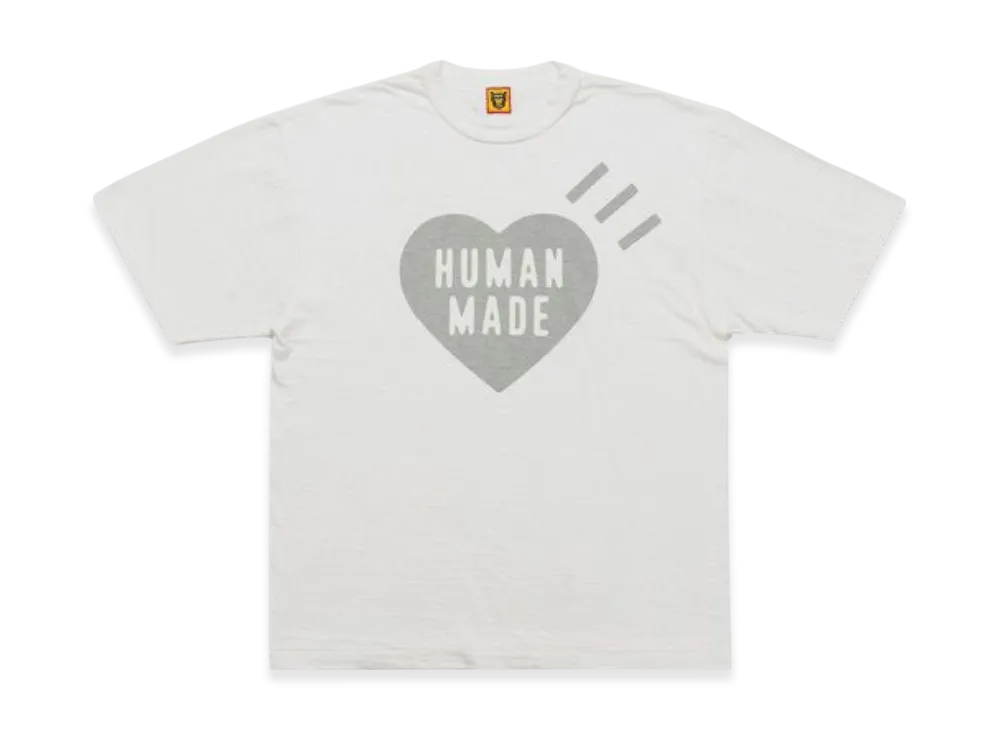 HUMAN MADE Heart T-Shirt White Gray Sapporo Store Exclusive "White/Gray"