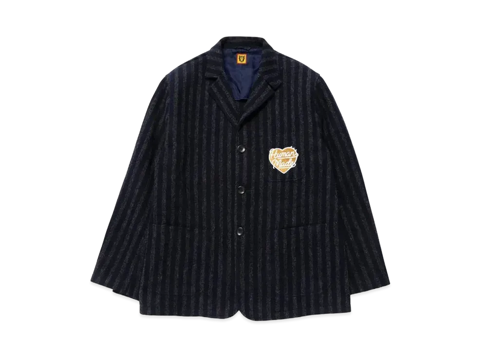HUMAN MADE STRIPED TWEED BLAZER "Navy"