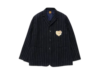 HUMAN MADE STRIPED TWEED BLAZER "Navy"